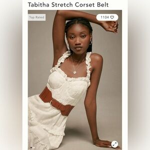 Anthropologie Tall Tabitha Stretch Corset Belt